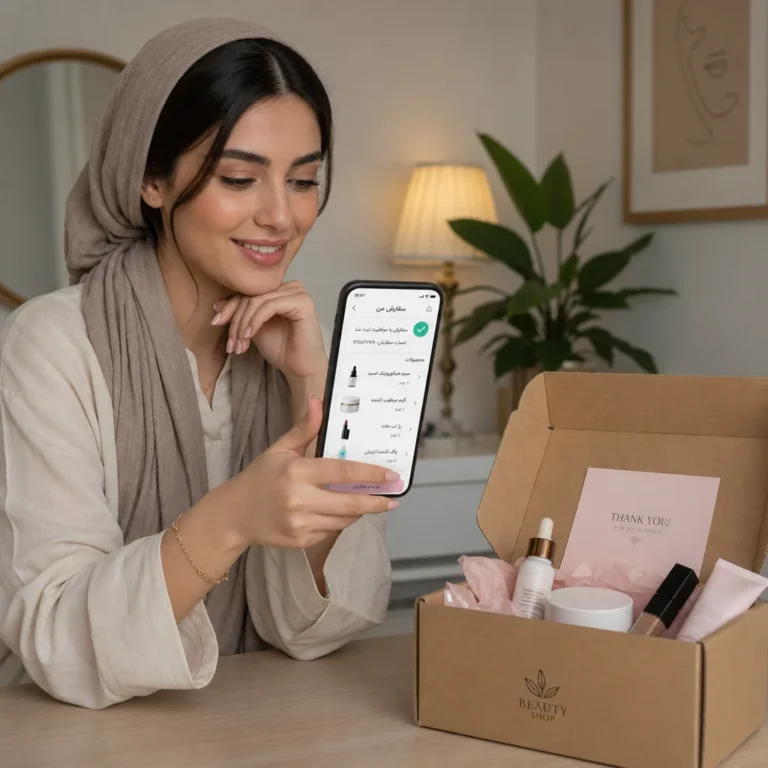 راهنمای جامع بررسی سفارشات در فروشگاه آرایشی