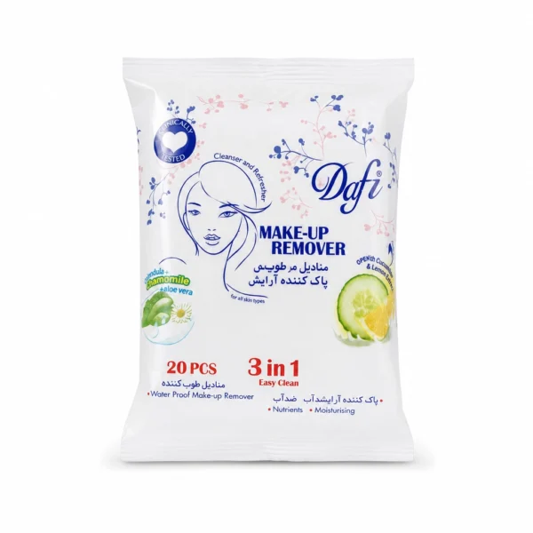 دستمال مرطوب پاک کننده آرایش 3 در 1 دافی