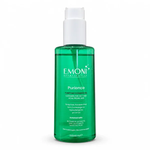 ژل شستشوی صورت پوست چرب و آکنه دار امونی 220 میلی لیتر Emoni Acne Prone Skin Foaming Gel 220 ml