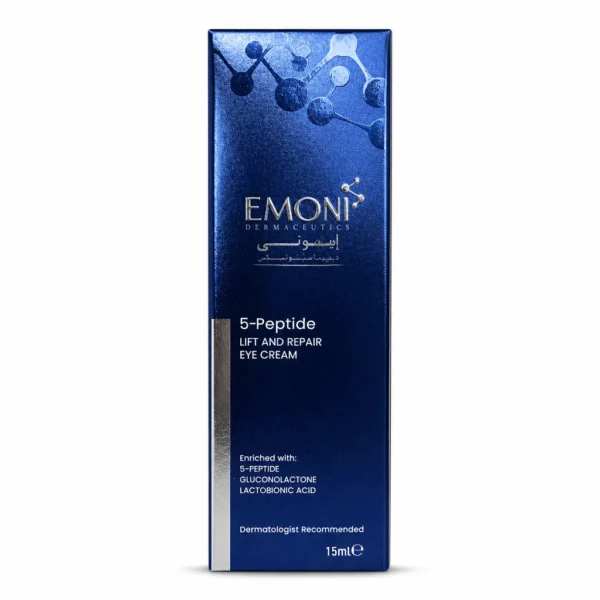 کرم ضد چروک دور چشم 5 پپتاید امونی 15 میلی لیترEmoni 5 Peptide Lift And Repair Eye Cre15
