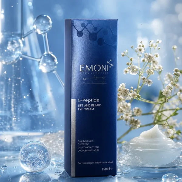 کرم ضد چروک دور چشم 5 پپتاید امونی 15 میلی لیترEmoni 5 Peptide Lift And Repair Eye Cre15