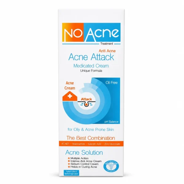 کرم ضد جوش نو آکنه مدل Acne Attack مناسب پوست جوش دار حجم 50 میلی لیتر