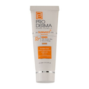 کرم ضد آفتاب فاقد چربی SPF50 پرودرما با رنگ بژطبیعی