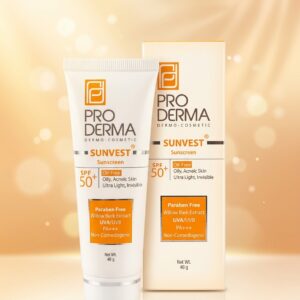 کرم ضد آفتاب فاقد چربی SPF50 بی رنگ پرودرما