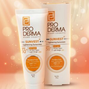 کرم ضد آفتاب و روشن کننده لک های پوست SPF50 رنگ بژ روشن