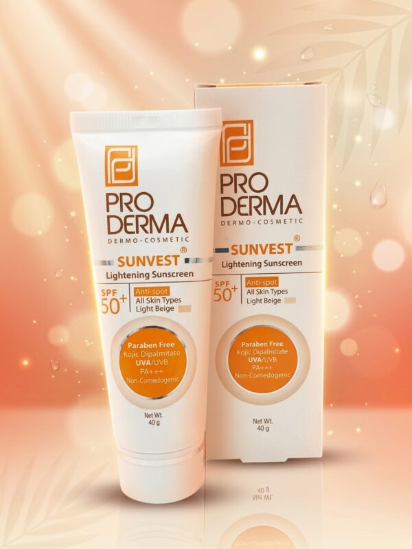 کرم ضد آفتاب و روشن کننده لک های پوست SPF50 رنگ بژ روشن