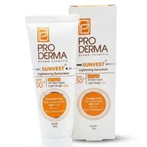 کرم ضد آفتاب و روشن کننده لک های پوست SPF50 رنگ بژ روشن